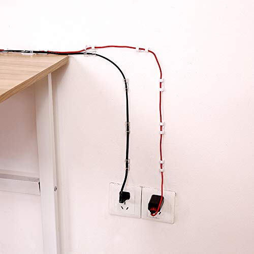  [AUSTRALIA] - AOAILION Cable Clips,Cords Organizer,Cable Management,Wires Holder,Strong Self-Adhesive Wires Holder Sticky Tidy,Cord Hooks,Nail-free Cable Holder for Desktop,Wall and Car (Medium) Medium