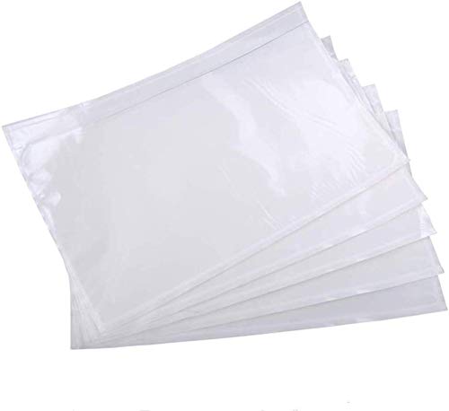 100 Pack 7.5" x 5.5" Clear Self-Adhesive Top Loading Packing List/Shipping Label Envelopes Pouches 100 Pack - LeoForward Australia