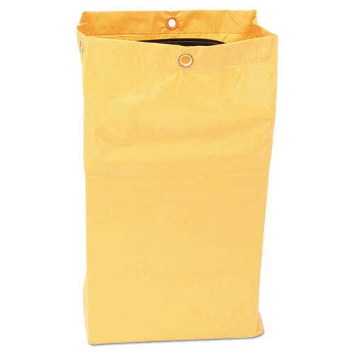  [AUSTRALIA] - Rubbermaid Commercial Products-1966719 Cleaning Cart Bag, 24 Gallon, Yellow, Collecting Refuse or Laundry Items, Janitorial and Housekeeping Carts, Zippered Front 24-Gal.