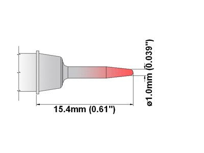  [AUSTRALIA] - Thermaltronics K80CS010 Conical Sharp 1.00mm (0.04in)