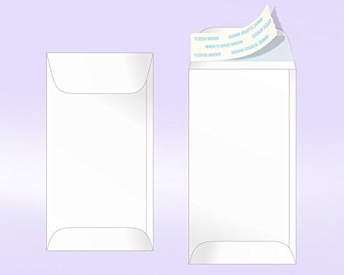 [AUSTRALIA] - #7 Coin White Peel & Seal Envelopes for Small Parts, Cash, Jewelry Etc (25 Pack) 25 Pack