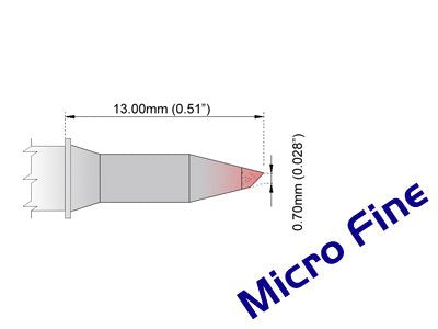  [AUSTRALIA] - Thermaltronics M7BV007 Bevel 45deg 0.7mm (0.028in), Micro Fine