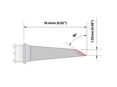  [AUSTRALIA] - Thermaltronics M6DS529 Hoof 60deg 1.52mm (0.06in) interchangeable for Metcal SMTC-0167