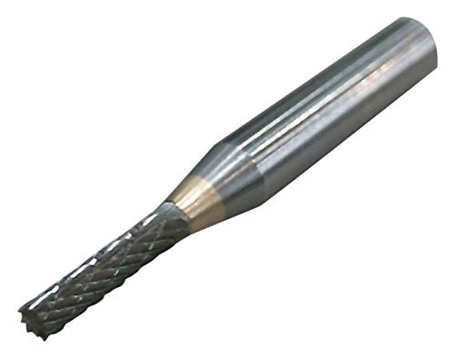 Cobra Carbide 10279 Micro Grain Solid Carbide Cylindrical Regular Length Burr with End Cut, Double Cut, Shape B SB-1, 1/4" Shank Diameter, 1/4" Head Diameter, 5/8" Cutting Length (Pack of 1) 0.25 Inches 2 Inches - LeoForward Australia