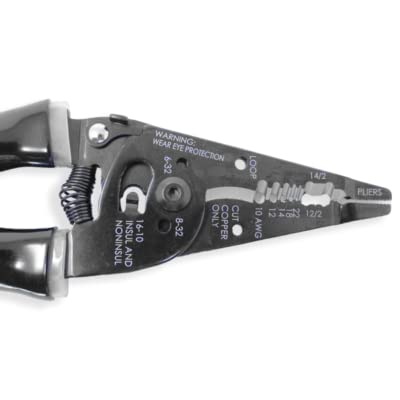  [AUSTRALIA] - Rack-A-Tiers Croc's Needle Nose Wire Strippers AWG 10-22, Wire Crimper, Heavy Duty, Ergonomic Hand Tool (47000)