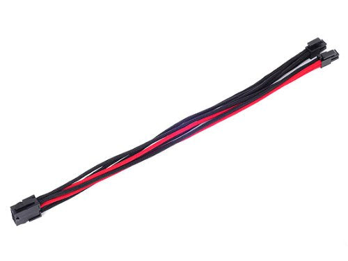  [AUSTRALIA] - Silverstone Tek Sleeved Extension Power Supply Cable with 1 x 8-Pin to EPS12V 8-Pin Connector (PP07-EPS8BR) PP07-EPS8BR Black/Red