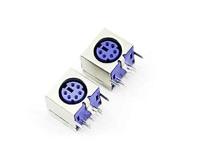  [AUSTRALIA] - Leyal 10PCS Mini 6PIN Female PCB Mount PS2 Jack Mouse Keyboard Plug Connector (10 Purple) 10 Purple