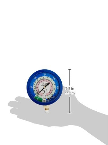  [AUSTRALIA] - Yellow Jacket 49516 3-1/2" L/F (Degrees F) Blue Compound Gauge, 30", 0-300 psi, R-22/410A