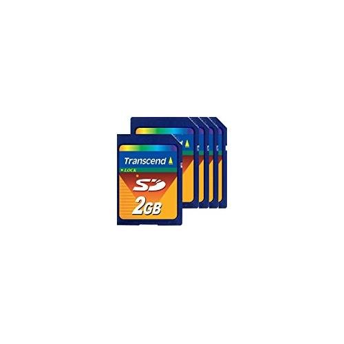  [AUSTRALIA] - Transcend 2 GB SD Flash Memory Card (TS2GSDC) pack of 5