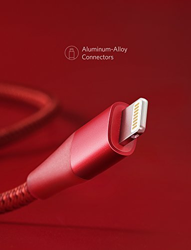  [AUSTRALIA] - Anker Powerline+ II Lightning Cable (1ft), MFi Certified for Flawless Compatibility with iPhone 11 / XS/XS Max/XR/X / 8/8 Plus / 7/7 Plus / 6/6 Plus / 5 / 5S and More(Red) 1ft Red