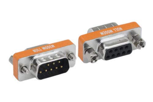  [AUSTRALIA] - KENTEK Mini DB9 Male to Female M/F Serial/at Null Modem Mini Adapter Changer Coupler RS-232 Crossover Data Transfer