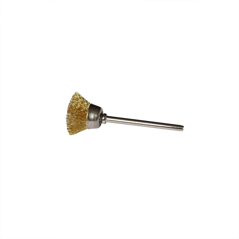  [AUSTRALIA] - Xmomx 15 pcs Brass Wire Brushes Bowl-shaped Wheels Polishing 1/2" Dia w/Shank 1/8" for Rotary Tools