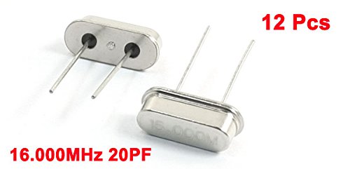  [AUSTRALIA] - uxcell a14030700ux0669 Silver Tone Dip Low Profile Quartz Crystal Oscillator 16 MHz 20 PF, 0.43" Width, 0.63" Length