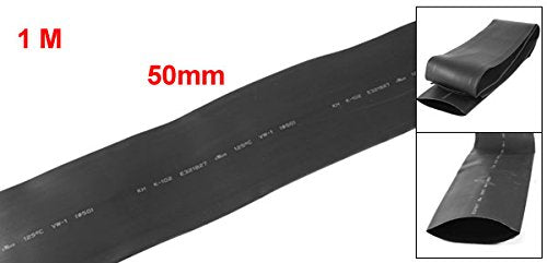  [AUSTRALIA] - sourcing map 1 meter 50mm diameter 82mm flat width ratio 2:1 heat shrink tubing black