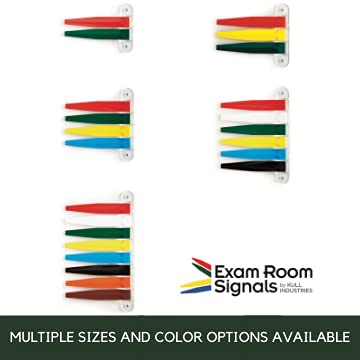  [AUSTRALIA] - Kull Industries Exam Room Flags | Medical Door Flags for Doctors Offices, Hospitals and Clinics | Primary Colors, 6 Flag System, 7" Long 7 Inches 6 Flags