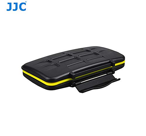 Water Resistant JJC MC-CF6 Memory Card Hard Case for 6 Pcs CF Cards with Lock - LeoForward Australia