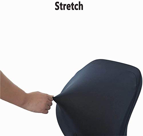  [AUSTRALIA] - Melanovo Office Chair Covers - Stretchable Spandex Universal Desk Task Chair Covers Stretch Rotating Chair Slipcover-Black Black