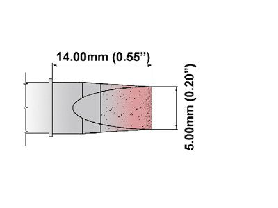  [AUSTRALIA] - Thermaltronics S75CH050 Chisel Extra Large 5.0mm (0.20in) interchangeable for Metcal SSC-717A