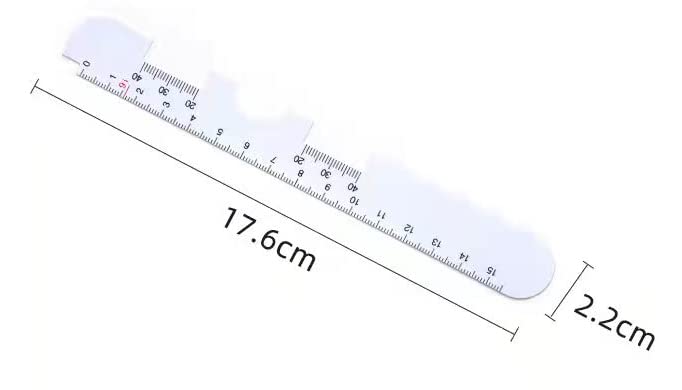  [AUSTRALIA] - Metal PD Ruler - Pupillary Distance Ruler with Instructions for Myopia Distance Glasses, Pupil Measurement Tool for Prescription Eyeglasses with Eye Care Tips 2 pcs