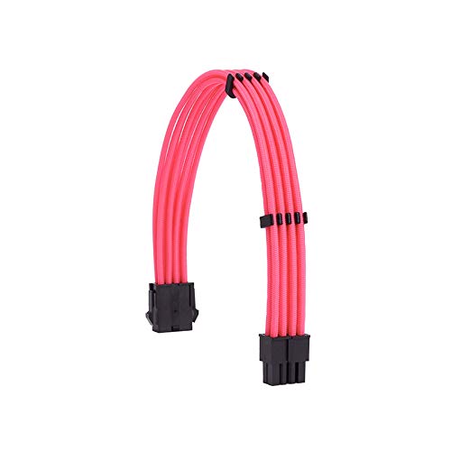 FormulaMod Sleeve Extension Power Supply Cable Kit 18AWG EPS 8-P+PCI-8-P with Cable Combs for PSU to Motherboard/GPU (Pink PCI 8+EPS 8) Pink PCI 8+EPS 8 - LeoForward Australia