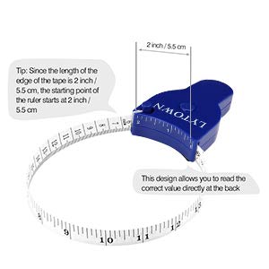  [AUSTRALIA] - Body Tape Measure 60 Inch (150cm) - Retractable Measuring Tape for Body Accurate Way to Track Weight Loss Muscle Gain by One Hand, Easy Body Tape Measure 3 Piece