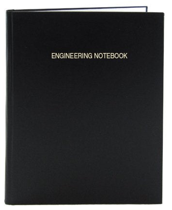  [AUSTRALIA] - BookFactory Black Engineering Notebook/Graph Paper Notebook/Quadrille 4 X 4 Quad Ruled, 168 Pages, 8" x 10" (.25” Lab Grid Format), Black, Smyth Sewn Hardbound (LIRPE-168-SGR-A-LKT4)