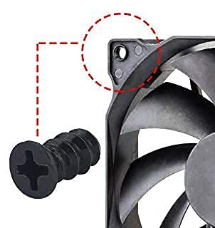  [AUSTRALIA] - Persberg 100pcs Computer Cooling Fan Mount Screws, M5x10 Black Computer PC Case Fan Screws Black for 70mm, 80mm, 90mm, 92mm, 120mm, 140mm PC Cooling Fan Mount Screws- Screw kit (FANSCREW)(120-19)