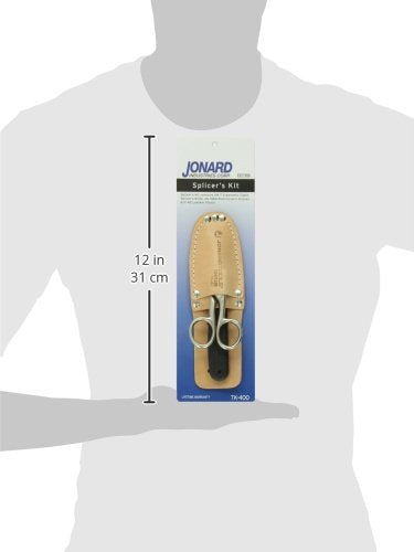  [AUSTRALIA] - Jonard Tools TK-400 3 Piece Splicers Kit with included Splicing Knife, Electrician's Scissors, and Leather Pouch 3 Piece Splicer's Kit