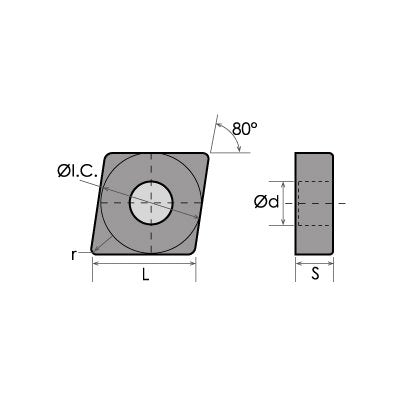 HHIP 6030-5431 CNMGIEF Carbide Insert, 0.0157" Nose Radius, 1/2" Length - LeoForward Australia