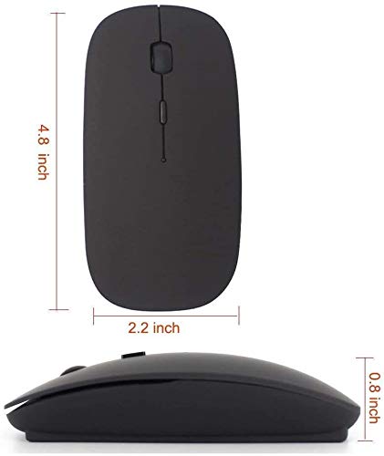 Bluetooth Mouse,Rechargeable Wireless Mouse for MacBook Pro/MacBook Air,Bluetooth Wireless Mouse for Laptop/PC/Mac/iPad pro/Computer Black - LeoForward Australia