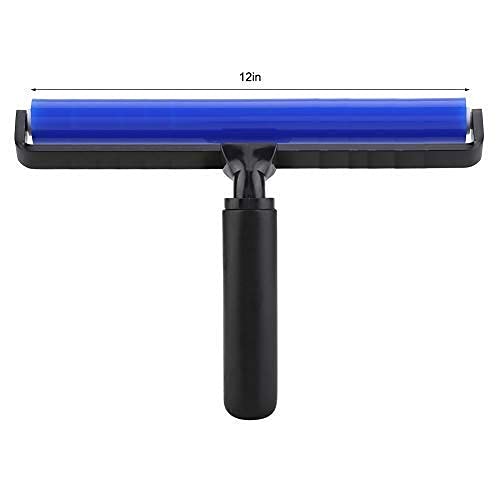 12 Inch Silicone Manual Roller Anti-Static Cleaner Tool,Under The Action of Static Electricity,Small Impurities Will be Adsorbed on The Drum 12" - LeoForward Australia
