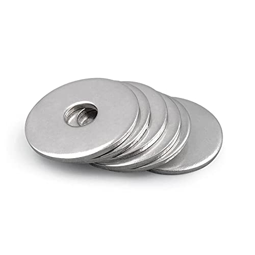  [AUSTRALIA] - Beduan 1/4"ID x 1/2"OD Flat Washer, Stainless Steel 304, Plain Finish, Nominal Thickness (Pack of 110) 1/4" x 1/2"OD