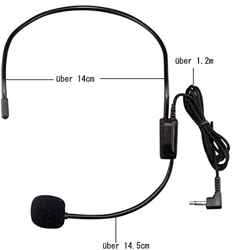  [AUSTRALIA] - HUACAM Headset Microphone, Set of 2, Hands Free Microphone Headset for Singing, Flexible Wired Boom for Voice Amplifier,Teachers, Speakers, Coaches, Presentations, Seniors and More
