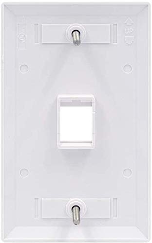  [AUSTRALIA] - Kenuco Gang Keystone Wall Plate - Standard Size (25 Pack, 1 Port) 25 Pack
