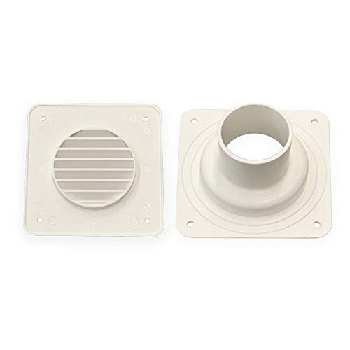 A.A Battery Box Vent System - White - Louver Cover and Cone Plate - RV's, Campers, Trailers, Motorhome Repair (Complete Vent System, White) Complete Vent System - LeoForward Australia