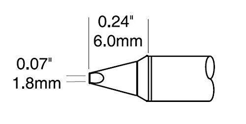  [AUSTRALIA] - Metcal STTC-137 STTC Series Soldering Cartridge for Most Standard Applications, 775°F Maximum Tip Temperature, Chisel Solder Cartridge 30°, 1.78mm Tip Size, 9.9mm Tip Length