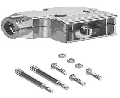  [AUSTRALIA] - CompuCablePlusUSA.com Best DB25 Male Solder Cup Connector DIY Kit Includes Solder Cup Connector, 90 Degree Angle Metal Hood, Strain Relief Grommet and Screws. (DB25 Male)