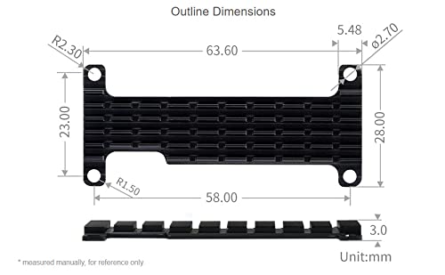  [AUSTRALIA] - waveshare Aluminum Heatsink for Raspberry Pi Zero 2 W/Pi Zero 2 WH/Pi Zero W/Pi Zero WH, Corrosion/Oxidation Resisting, Better Heat Dissipation