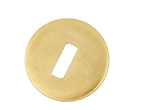  [AUSTRALIA] - Brass Washers for Paper Fasteners, 1/2 Inch Slotted Brass Gold-Plated Round Metal Brads for Scrapbooking, Crafts, Making DIY, and More (100 Pack) by Officewerks