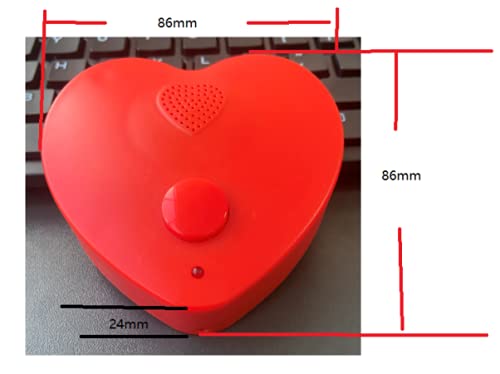  [AUSTRALIA] - Simple Recording Heart Box can Real time Recording Voice Sound Recorder Chips Module for Christmas Plush Toy and Manual DIY Creative Gift