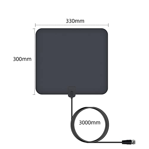  [AUSTRALIA] - YUECHI 2021 New Amplified HD Digital TV Antenna Long 80 Miles Range Antenna HDTV Antenna Support 4K 1080p Freeview, Indoor Amplifier Signal Booster for Local Channels (Black, Large), HD-01