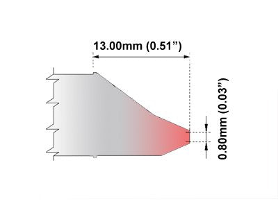  [AUSTRALIA] - Thermaltronics M80DT003 Desoldering Tip - Inner Diameter 0.80mm (0.03in) interchangeable for Metcal STDC-803