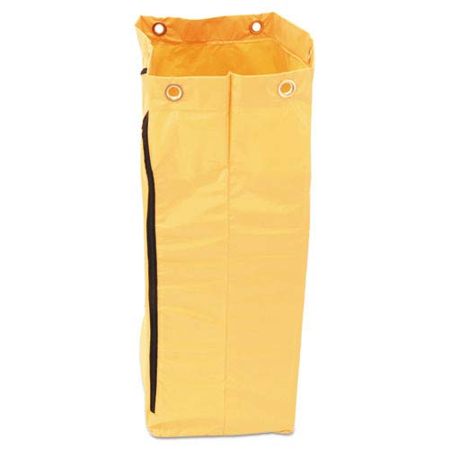  [AUSTRALIA] - Rubbermaid Commercial Products-1966719 Cleaning Cart Bag, 24 Gallon, Yellow, Collecting Refuse or Laundry Items, Janitorial and Housekeeping Carts, Zippered Front 24-Gal.