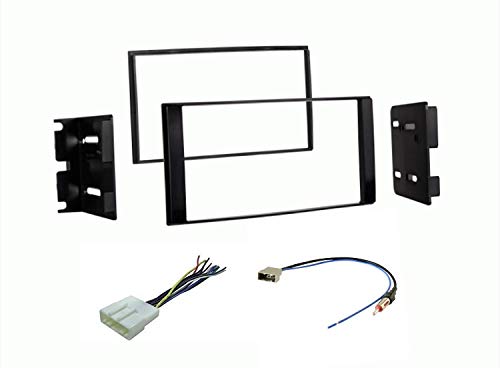  [AUSTRALIA] - Car Stereo Dash Mount Kit Wire Harness and Antenna Adapter Combo to Install a Double Din Size Aftermarket Radio- Made for 2013-2020 Nissan NV200 and 2015-2018 Chevrolet City Express