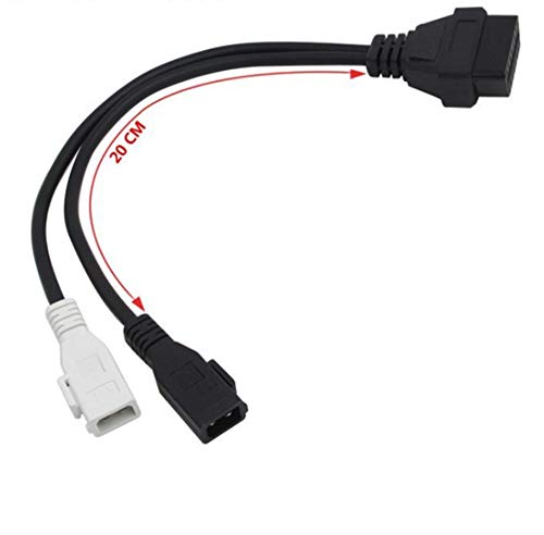 E-Car Connection 2x2 Pin to 16 Pin OBD2 Diagnostic Adapter Cable for Volkswagen Audi VW VAG Seat Skoda - LeoForward Australia