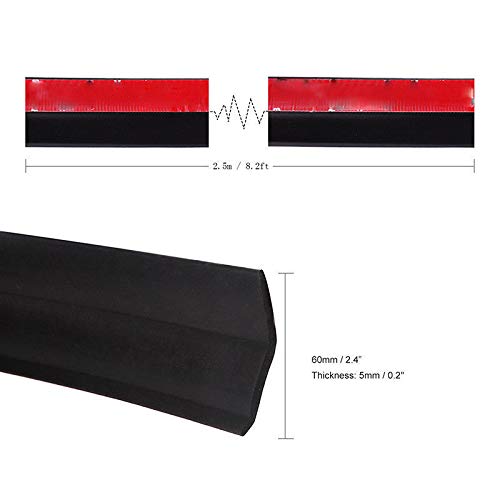  [AUSTRALIA] - HiwowSport Universal Front Bumper Spoiler Lips Guard Protection Length 2.5M/8.2FT