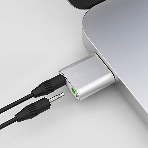  [AUSTRALIA] - Onwon USB Audio Adapter with 3.5mm Speaker/Headphone and Microphone Jacks, Plug and Play, No External Drivers, Campatible with Windows, Mac, Linux and Chromebook