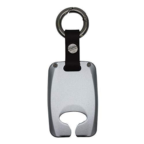  [AUSTRALIA] - HHYE0129 - Silver Aluminium Alloy Remote Car Key Fob Case 2/3/4/5/6 Button Protector Cover Shell Holder Keychain For Chevrolet Chevy Silverado, Colorado, Suburban GMC Sierra, Canyon