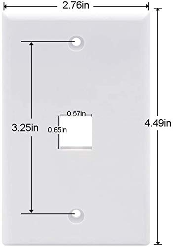  [AUSTRALIA] - Kenuco Gang Keystone Wall Plate - Standard Size (25 Pack, 1 Port) 25 Pack