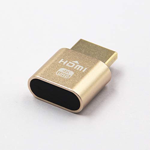  [AUSTRALIA] - HDMI DDC EDID Dummy Plug,[3840x2160@60Hz New Generation] VGA Virtual Display Adapter Headless Ghost Display Emulator Lock Plate for Ethereum ETH ZEC BTC Mining (2 Pack)…